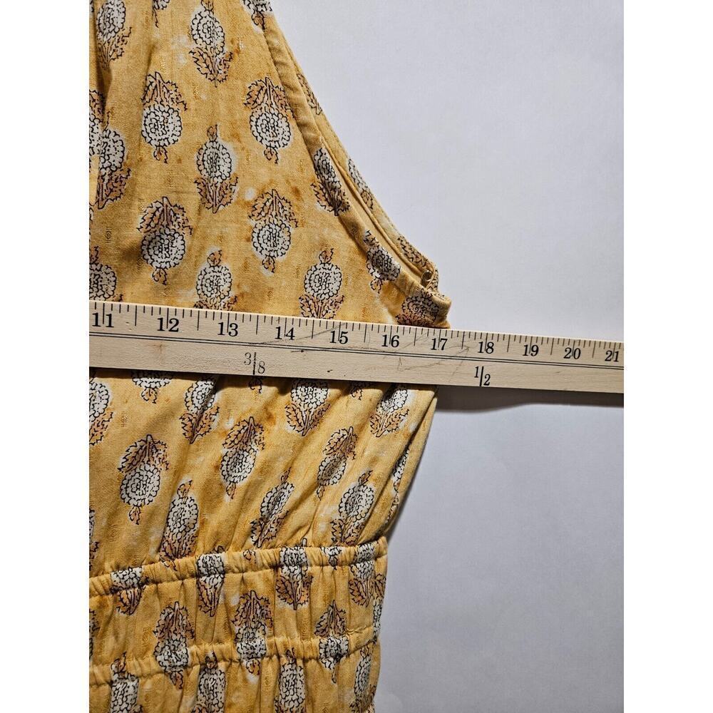 Anthropologie Yellow Floral Midi Dress - Picture 6 of 9